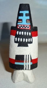 Vintage Hopi Wood Kachina 3.5" Hand Carved & Painted Midnight Mother Free Ship! - Picture 1 of 6