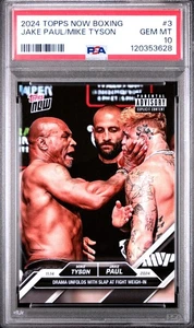 2024 Topps Now Boxing — Jake Paul / Mike Tyson — 💎 MINT PSA 10 —NEW (Sept2025) - Picture 1 of 3