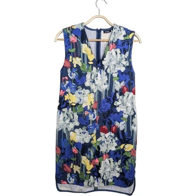 Vestido floral abstrato aquarela Kate Spade sábado XS multicolorido manga bainha - Imagem 1 de 4