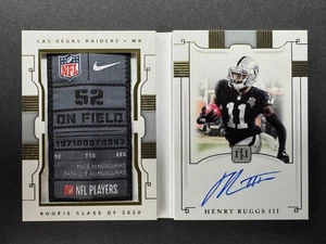 Henry Ruggs III 2020 Panini National Treasures Rookie Patch Auto /5 Tag  - Foto 1 di 4