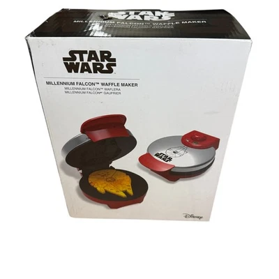 Disney Star Wars Waffle Maker Millenium Falcon Red Breakfast Kitchen New - Image 1 of 4