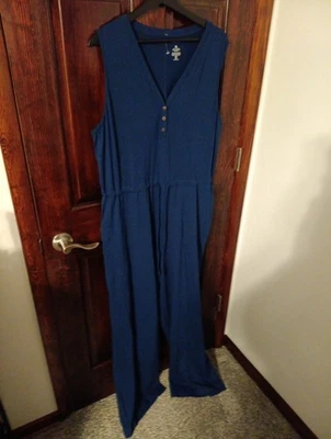 Mono para mujer Sonoma azul marino sin mangas con cordón cintura talla XL NUEVO SIN ETIQUETAS Foto 1 de 4