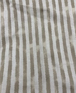 P Kaufmann Drapery Upholstery Fabric Gold Cream Stripe Cotton Blend 56” X 2 Yds - Picture 1 of 7
