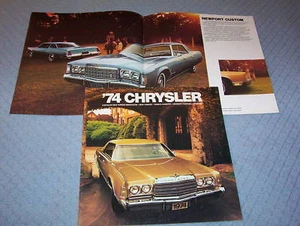 1974 CHRYSLER NEWPORT, NEW YORKER, T&C 24-Page BROCHURE / '74 CATALOG - Picture 1 of 1