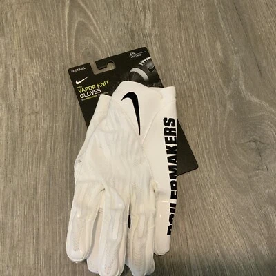 Guantes de fútbol Nike Purdue Boilermakers tejidos al vapor para hombre talla 4XL NUEVOS CON ETIQUETAS blancos Foto 1 de 4
