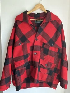 1930/40s Hirsch Weis Buffalo Plaid Wool Work Jacket - Antique Workwear - Picture 1 of 20