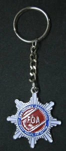 Fire Officers Association badge logo metal enamel keyring - Picture 1 of 3