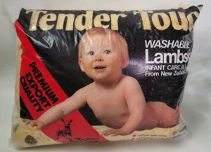 Vintage Wooltan Tender Touch Washable New Zealand Lambskin Infant Rug Throw - Picture 1 of 9
