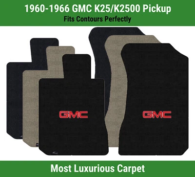 Alfombrillas delanteras Lloyd Luxe para camioneta GMC K25/K2500 '60-66 con logotipo GMC 1 rojo Foto 1 de 4