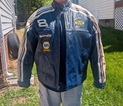 Chaqueta de cuero Dale Earnhardt Jr Budweiser Chase Authentics Wilson Foto 1 de 4