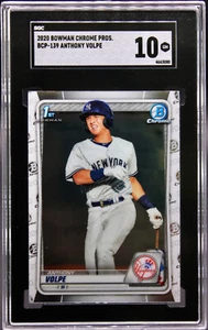 2020 Bowman Chrome Prospects 1st Anthony Volpe! RC! Gem Mint 10! Yankees! - Bild 1 von 2