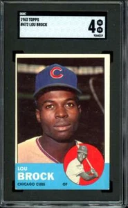 1963 Topps High #472 Lou Brock Cubs HOF SGC 4 VG-EX - Picture 1 of 3