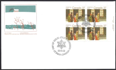 🍁Canadá #1005 URpb "IGLESIA RURAL DE NAVIDAD" Nuevo 1983 Primer Día Cubierta Foto 1 de 2