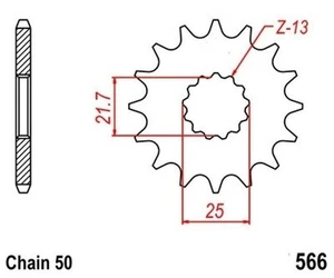 Pignon Sortie Boite Avant 17 Dents (Chaîne 530) pour Kawasaki Z 500 B 79-82 - Photo 1/1