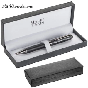 Kugelschreiber "Mark Twain" mit Namensgravur - mit verchromten Applikationen - Bild 1 von 4