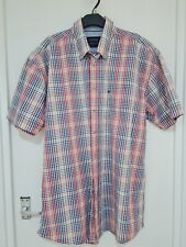Giordano Men's Short Sleeve Shirt Check Size XXL 45/46