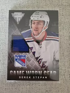 2013-14 Panini Titanium Hockey Derek Stepan Jersey Card New York Rangers - Picture 1 of 2