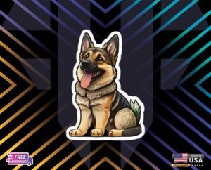 PEGATINA DE CALCOMANÍA DE PERRO PASTOR ALEMÁN EE. UU. MAPA REGALO GRATUITO VINILO TALLA PERSONALIZADA DM ME - Imagen 1 de 1