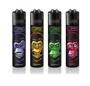 WILD GORILLA CLIPPER LIGHTERS - CLIPPERS Solo/Full Set Refillable Gas Lighter