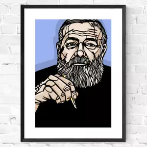 ERNEST HEMINGWAY impresión artística, calidad de archivo, literatura, escritores famosos, regalo - Imagen 1 de 17