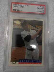 1993 Fleer Excel #106 Derek Jeter Yankees RC Rookie HOF PSA 10 GEM MINT - Picture 1 of 2