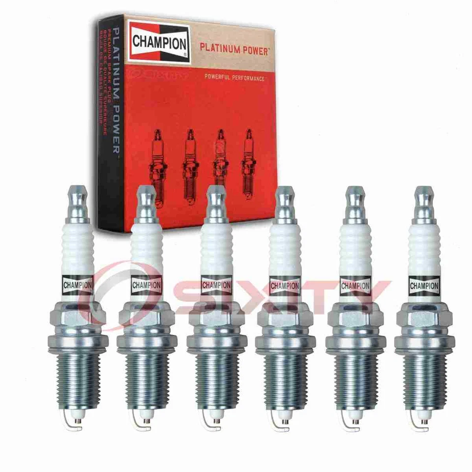 6 bujías Champion Platinum para Jeep Liberty 2002-2012 3,7 L V6 ic Foto 1 de 4