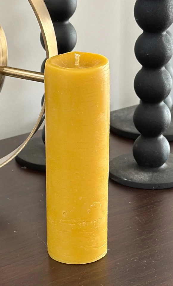 Handmade 100% Pure Beeswax Pillar Candles 100% Cotton Wick 2"x6" - Image 1 of 3