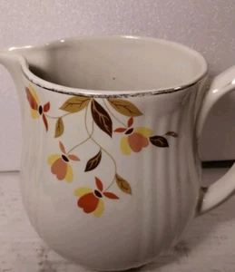 VINTAGE HALL'S SUPERIOR AUTUMN LEAF 6" TALL SMALL MILK PITCHER JEWEL TEA - Picture 1 of 14
