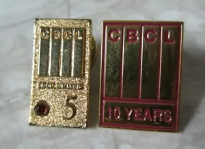 2 Vintage CBCL Engineering Consulting Firm Long Service Pins 5 & 10 Years - Picture 1 of 2