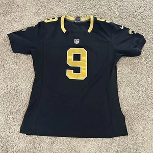 Camiseta deportiva Drew Brees 9 Nike juvenil XL negra sobre el campo New Orleans Saints NFL fútbol - Imagen 1 de 15