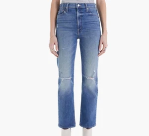 Mother Superior 26 High Waisted Rider Ankle Far Beyond The Sky Blue Jeans Denim - Picture 1 of 4