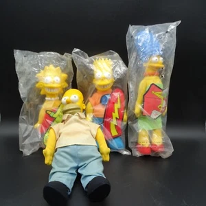 Simpsons Burger King Dolls Bart Homer Lisa Marge Simpson VTG 90s Set of 4 - Picture 1 of 17