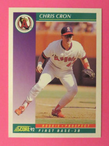 1992 Score "Rookie Prospect" Anaheim Angels - CHRIS CRON