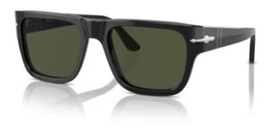 Persol 0PO3348S 95/31 Black/Green Square 57mm Square Men's Sunglasses - Picture 1 of 5
