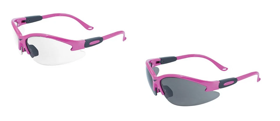 Pink Cougar Safety Glasses Clear or Smoke Lenses - ANSI Z87.1-2010 - Image 1 of 1