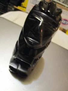 Vintage geschnitzte Rauchquarz Azteken/Maya Figur 5,5 cm Top Zustand - Bild 1 von 7