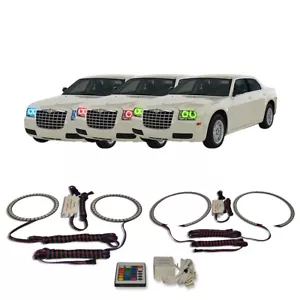 RGB Multi Color IR Headlight Halo kit for Chrysler 300 05-10 - Picture 1 of 11