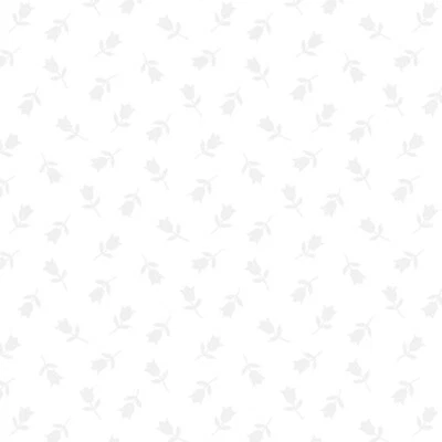 Wilmington Prints - Blooming Blue - Tulip Toss - White On White - Image 1 of 4