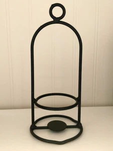 Votive / Mini Jar Candle Holder to hang or sit - Amish made wrought iron stand - Picture 1 of 12