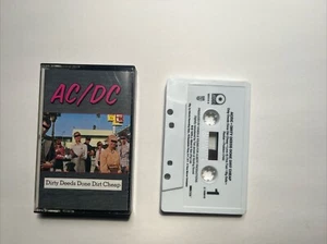 AC/DC DIRTY DEEDS DONE DIRT CHEAP  MUSIC CASSETTE TAPE - Picture 1 of 2
