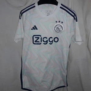 Ajax Amsterdam Jersey Away Football Shirt White Adidas Polyester Mens Size M - Picture 1 of 4