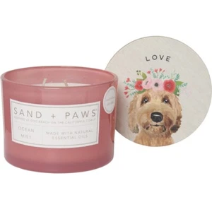 Sand & Paws Ocean Mist Candle, Soy Wax, 12oz, Neutralizes Per Odor, Cotton Wick - Picture 1 of 1