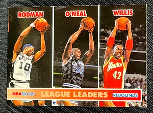 1994-95 NBA Hoops Basketball - SHAQUILLE O'NEAL SHAQ #256 - LEAGUE LEADERS - Bild 1 von 2