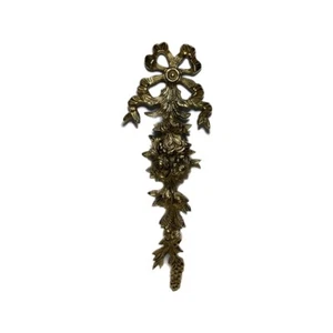 Decoración colgante de pared floral de latón vintage coleccionable metalware flores - Imagen 1 de 8