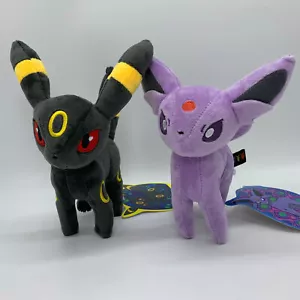 2X Espeon & Umbreon Plush Soft Toy Doll Teddy Stuffed Animal 8" - Picture 1 of 5