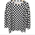Rye Decker Checkered Oversize Shirt Womens Size 3 Medium Goth Cyber Punk Party