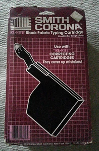 SMITH CORONA RE-RITE Cartuccia da digitare in tessuto nero (n. 17657) Vintage, sigillato! - Foto 1 di 3