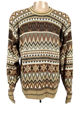 Vintage Tricots St Raphael Sweater Fair Isle Crewneck USA Made Mens Large - Image 1 of 4