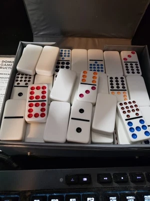 Domino by Cardinal Double Fifteen Jumbo Color Dot Dominoes Vinyl Case Game - Image 1 of 3