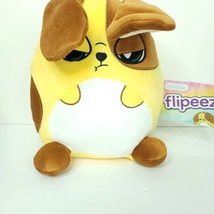 Flipeez Brown Yellow Puppy Dog Interactive Ears Plush 10" Squeeze Feet  NEW - Picture 1 of 6